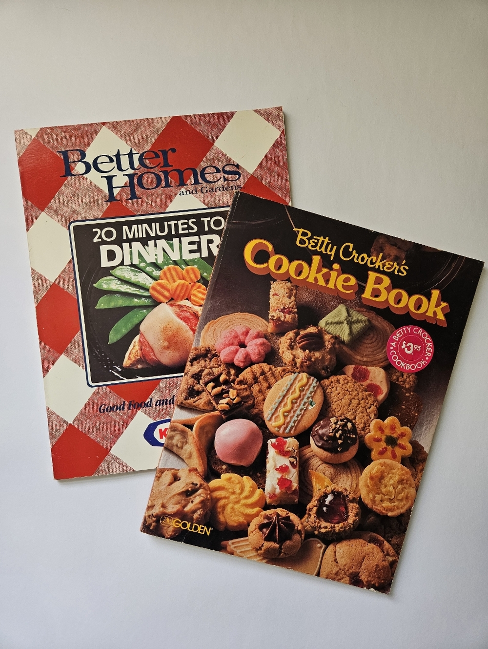 2 vintage Betty Crocker's Cookie Book & Better Homes Gardens 20 minute to dinner